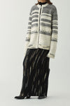 SWAYING/KNIT Beaded Pendant Jacket SW22AW1T94 White/Black Brown